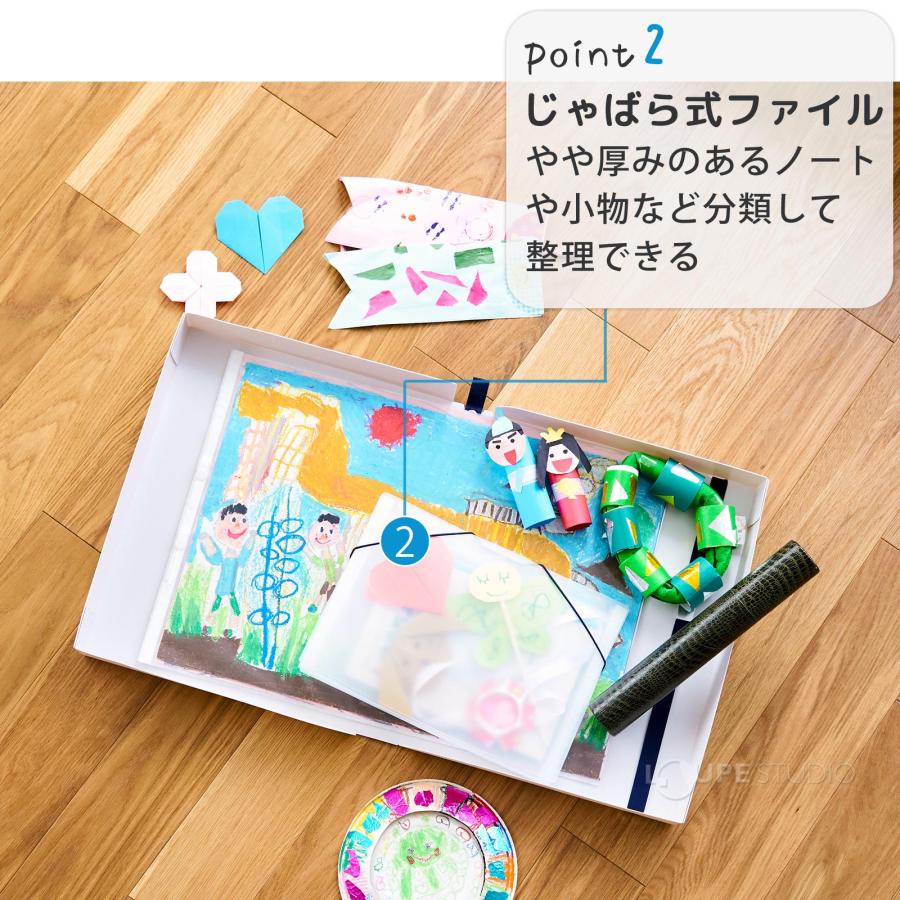 Amy13フワパリ収納ファイル 収納用品 作品思い出ボックス大 ホワイト 収納ファイル A4 水谷妙子氏