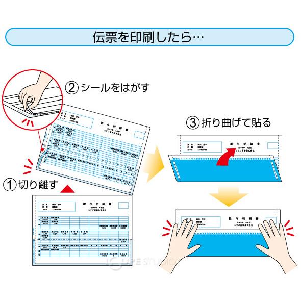 ヒサゴ 給与明細書(密封式) A4タテ 2面 350枚 GB1172TN シール付き