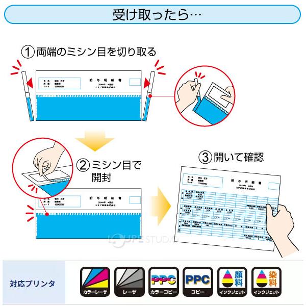 ヒサゴ 給与明細書(密封式) A4タテ 2面 350枚 GB1172TN シール付き