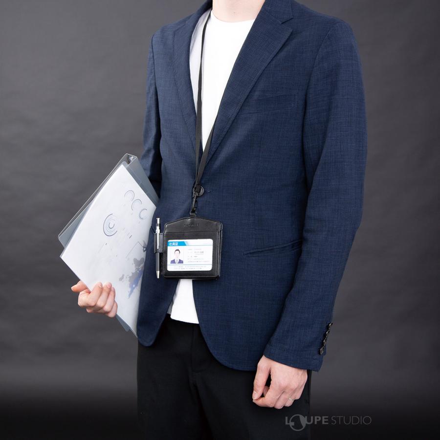 メモ&IDホルダー ネックストラップ ホルダー IDケース カード 首