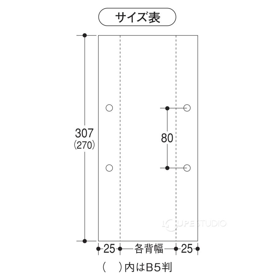 背表紙 B5判 HS-3 ひもとじタイプ 2穴 背幅30mm 20枚入 美濃商会 文具