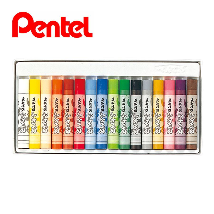 園児用 ふとパス 16色 D ふとパス 色鉛筆 16色 文房具 ぺんてる pentel