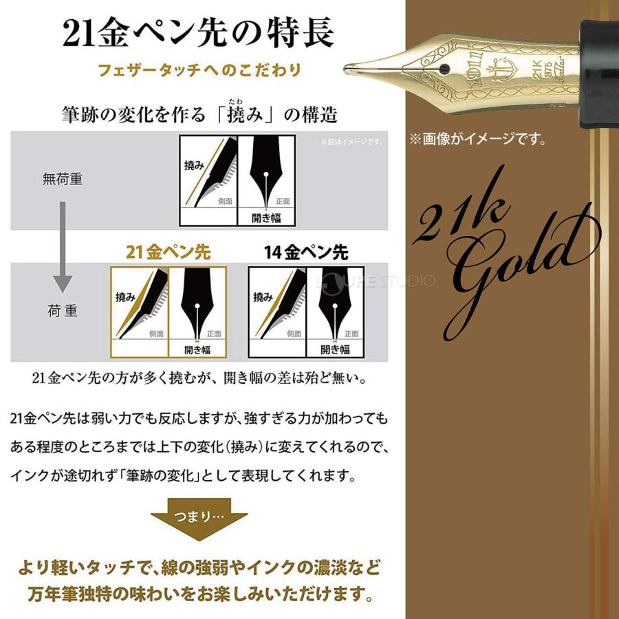 Sailor プロフィット 21金 万年筆 赤富士に鶴 【公式通販】