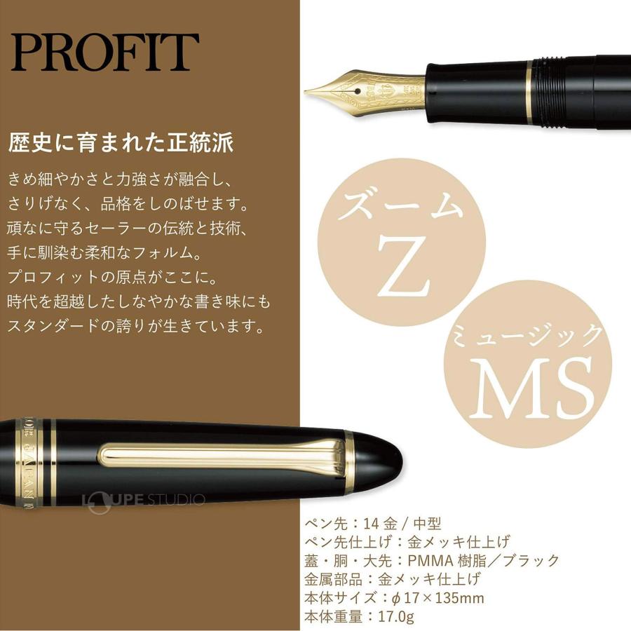 万年筆 プレゼント 高級 ペン 14金 ズーム ミュージック プロフィット