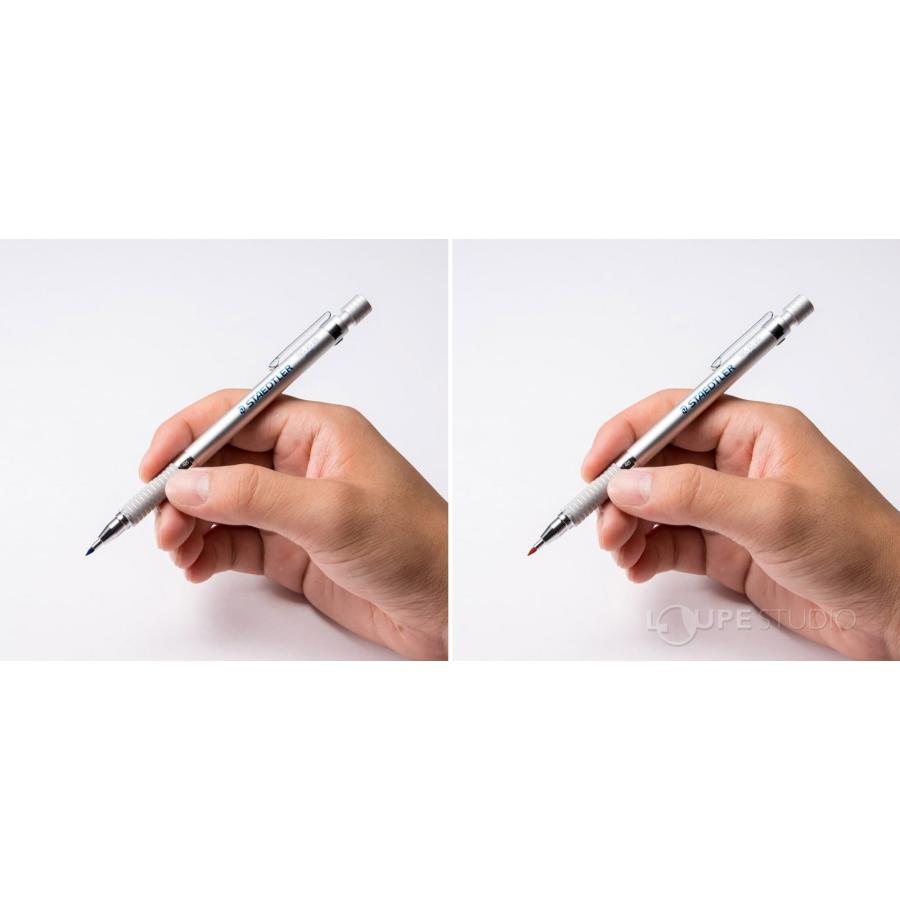ステッドラー シャープペン 芯 赤 青 ホルダー マルスルモクローム 2mm