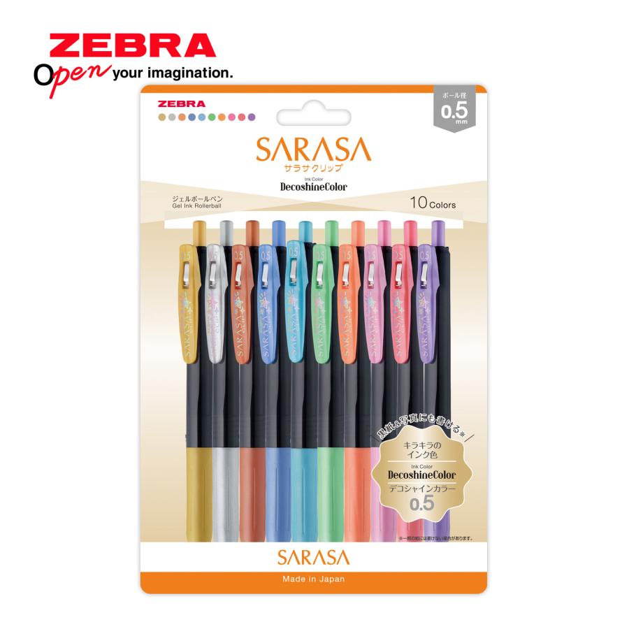 カラーペン サラクリ0.5デコシャイン10色セットN ゼブラ ZEBRA
