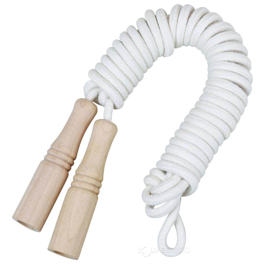 大縄跳び 5m 子供用 ロープ 木柄ロング 幼児 運動会 体育祭 小学生