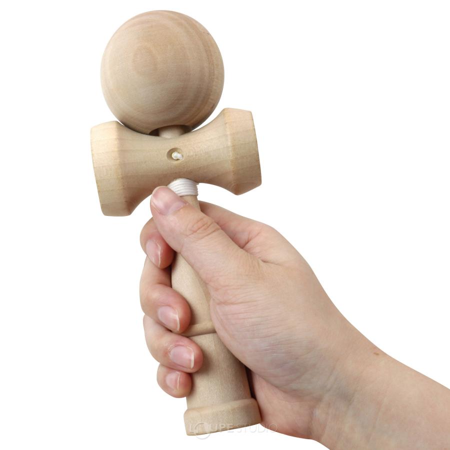 けん玉 木製 剣玉 教材 けんだま 無着色 紐付き 子供 キッズ おもちゃ