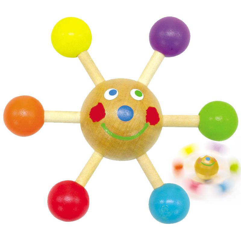 くるくる君 コマ 木製 手回しゴマ 子供 木製玩具 指先 練習 木の