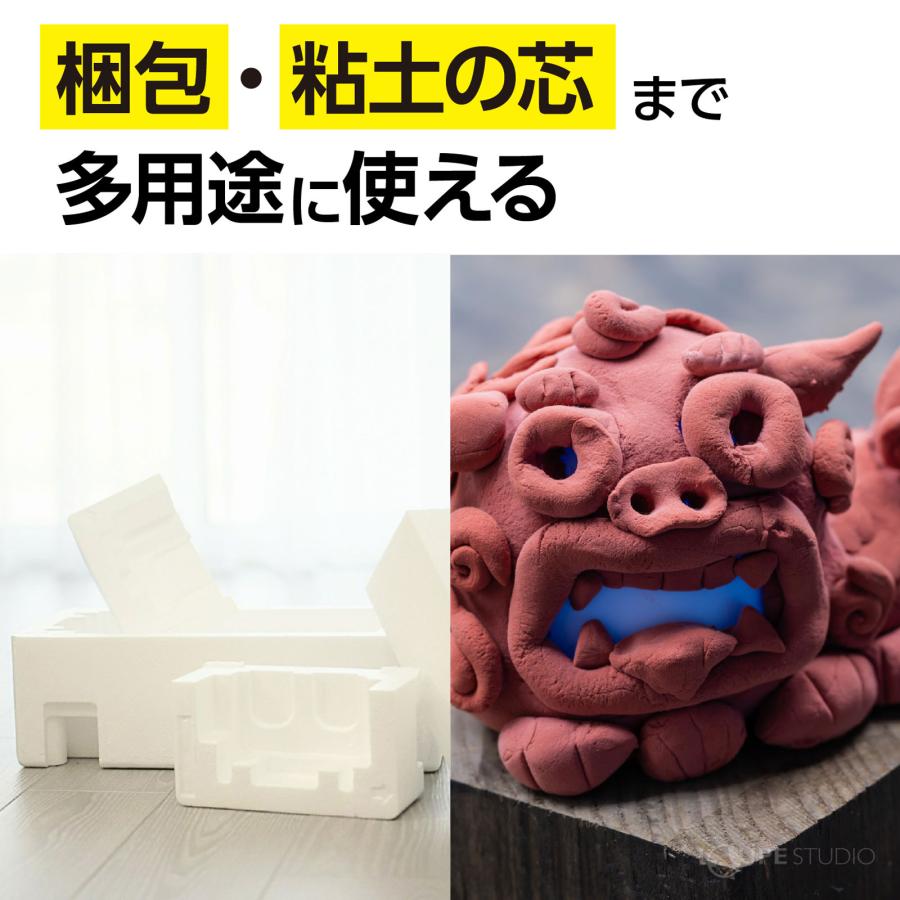 発泡スチロール芯材 小 工作 手作り 美術 10cm角 立方体 角材 白 