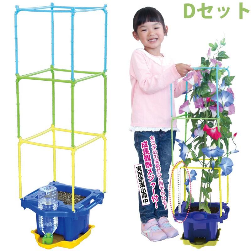 ステップ あさがおdセット支柱付鉢 ジョーロキャップ 種 受け皿 アサガオ 朝顔 栽培セット Atc ルーペスタジオ 通販 Yahoo ショッピング