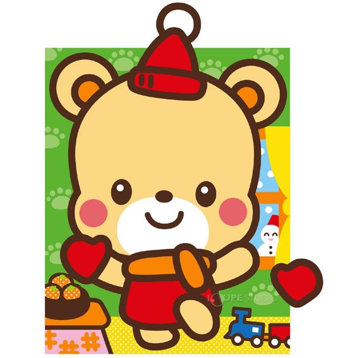 どうぶつ ふくわらい くま 福笑い クマ 熊 動物 かわいい イラスト 幼児 キッズ 子供 知育玩具 正月 ゲーム おもちゃ 室内｜loupe｜02