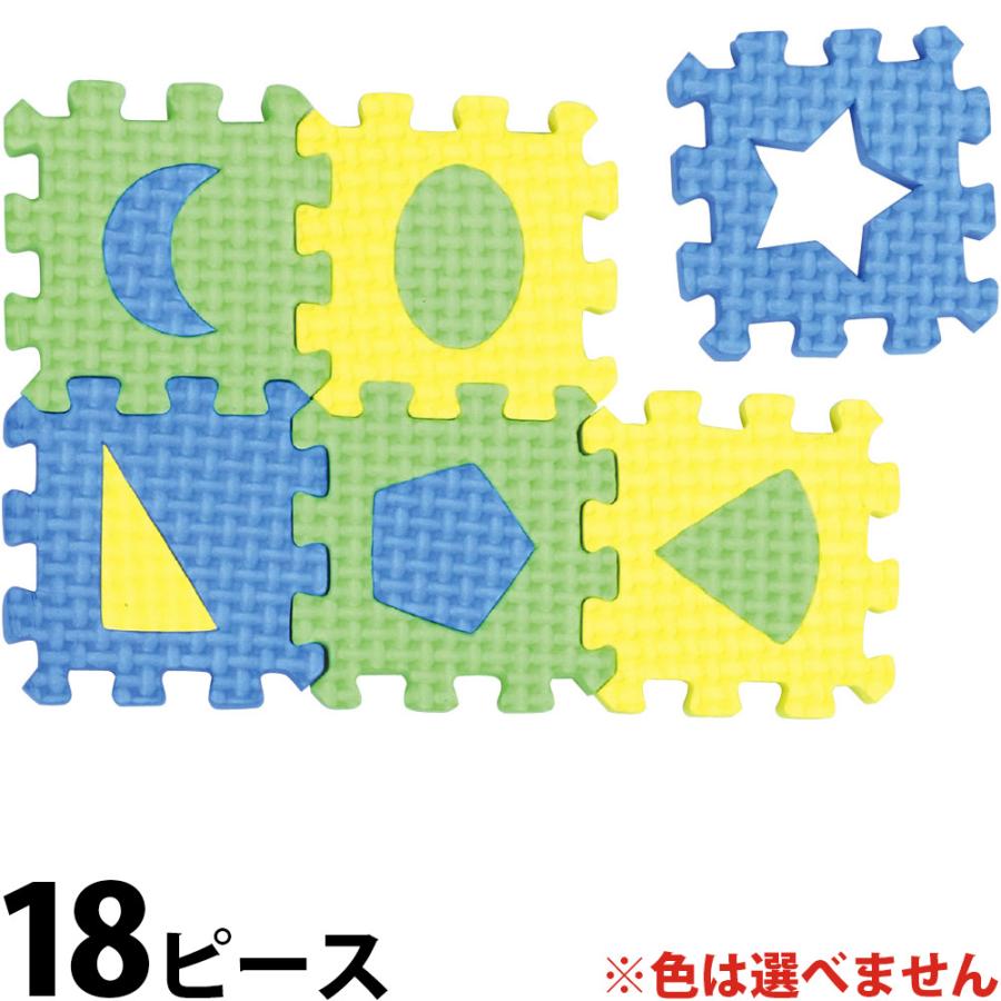 Eva ずけい パズル 幼児 18ピース ゲーム 図形 おもちゃ 知育玩具 1歳 2歳