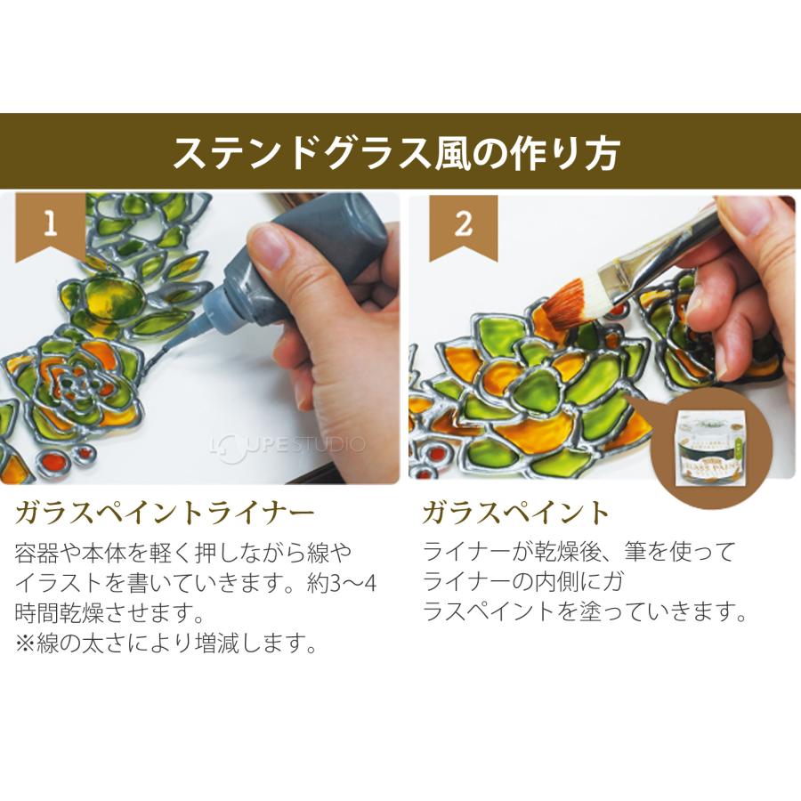 ターナー ガラスペイントライナー 20ml 黒 ガラス絵具 画材 ステンド