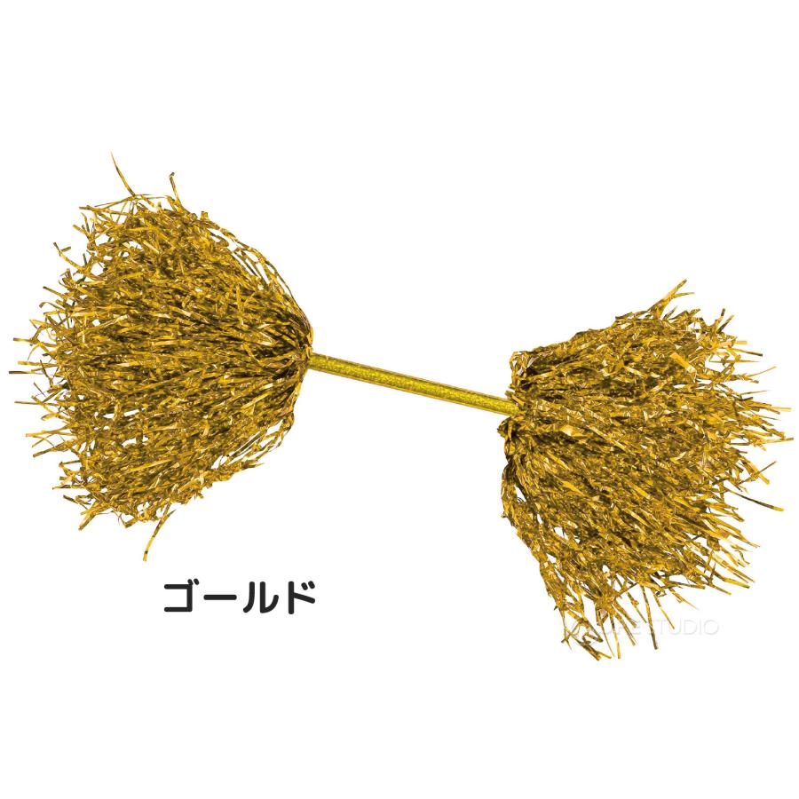 ポンポン バトン チア ミニ メッキテープ 運動会 体育祭 キッズ チア