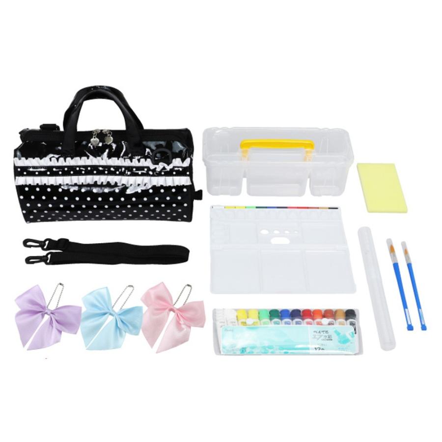 画材バッグ リボン ぺんてる絵具 絵の具 小学生 女の子 子供 図工 工作 美術 教材 小学校 入学 クリスマスプレゼント Atc ルーペスタジオ 通販 Yahoo ショッピング
