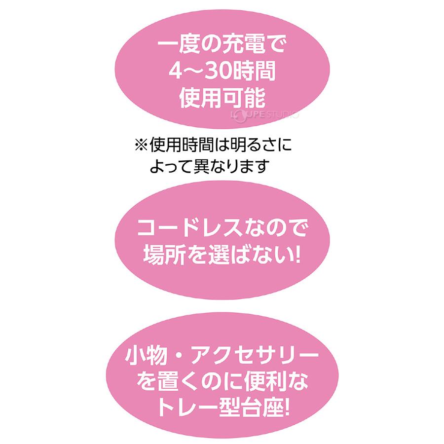 卓上ミラー Ledライト付き 鏡 メイクミラー おすすめ おしゃれ 人気 丸 ホワイト メイク 照明付き Usb Atc ルーペスタジオ 通販 Yahoo ショッピング