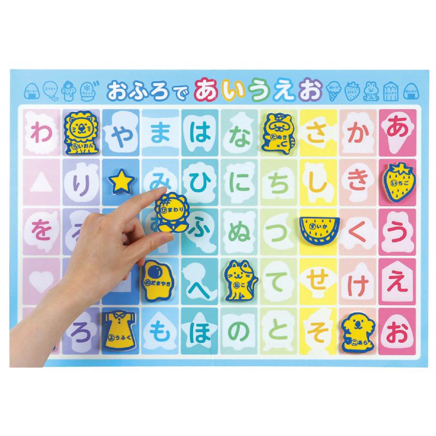 おふろであいうえおポスター 知育玩具 おもちゃ 子供 お風呂 ひらがな 遊び 幼稚園 保育園 教育 Atc ルーペスタジオ 通販 Yahoo ショッピング