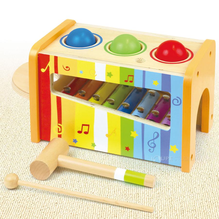 木製 トントン鉄琴 楽器 知育玩具 木のおもちゃ 子供 室内 遊び 幼稚園