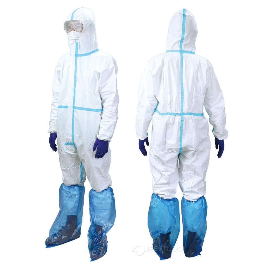 防護服 使い捨て 全身保護5点セットS 保護服 作業着 ウイルス対策