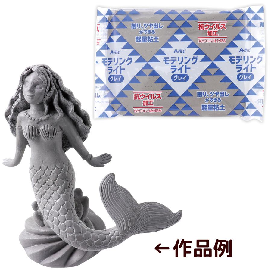 軽量粘土 彫刻 モデリングライトグレイ M 150g 模型 手作り 美術