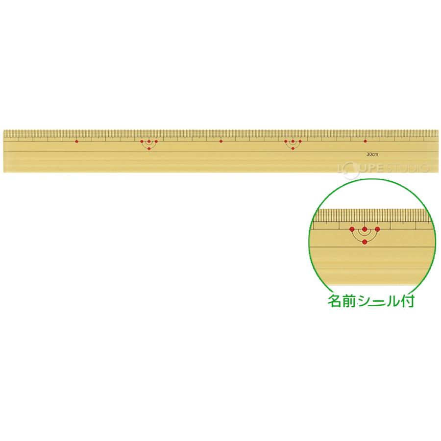 竹風ものさし 片目盛 定規 文具 さし 直尺 シンプル 長さ 計測