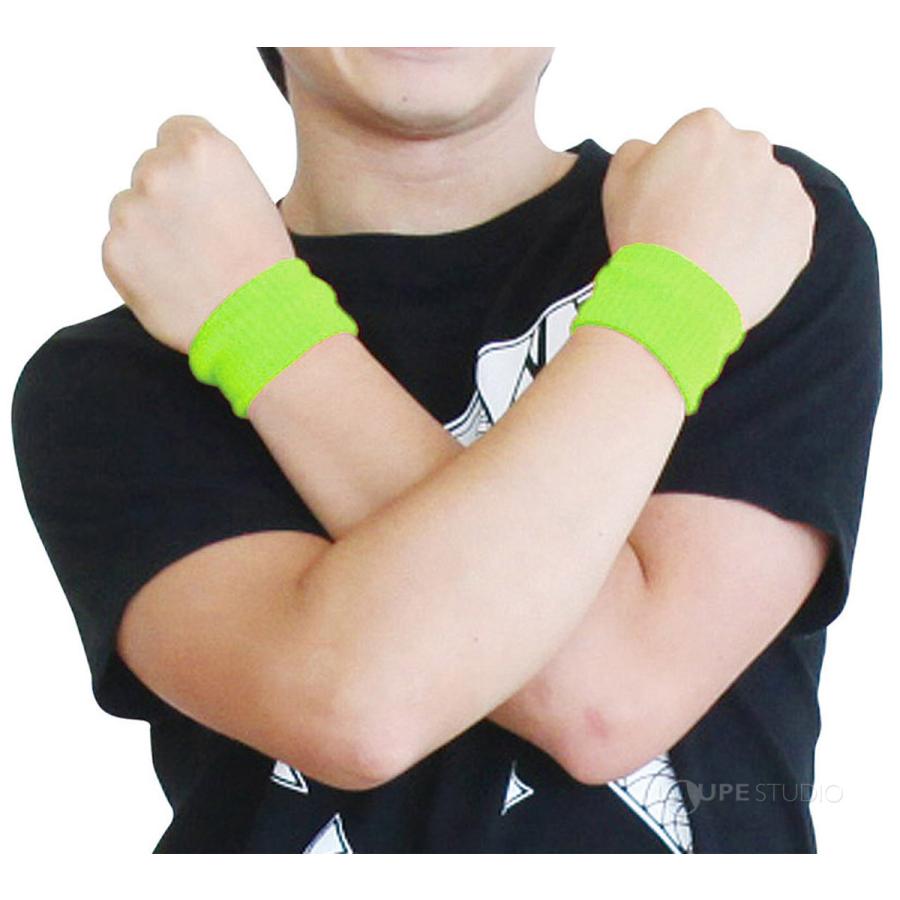 ダンスリストバンド 2個組 腕輪 無地 推し活 アニメ 推しカラー 赤 青