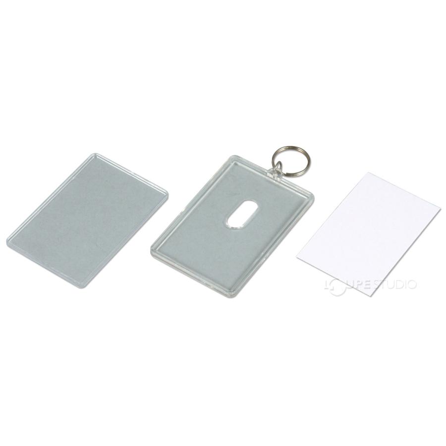 クリアキーホルダー チェキ 透明 長方形 推し活 アニメ キャラ アイドル 工作 キット 材料 素材 手作り キーホルダー デコ 子供 写真 カード