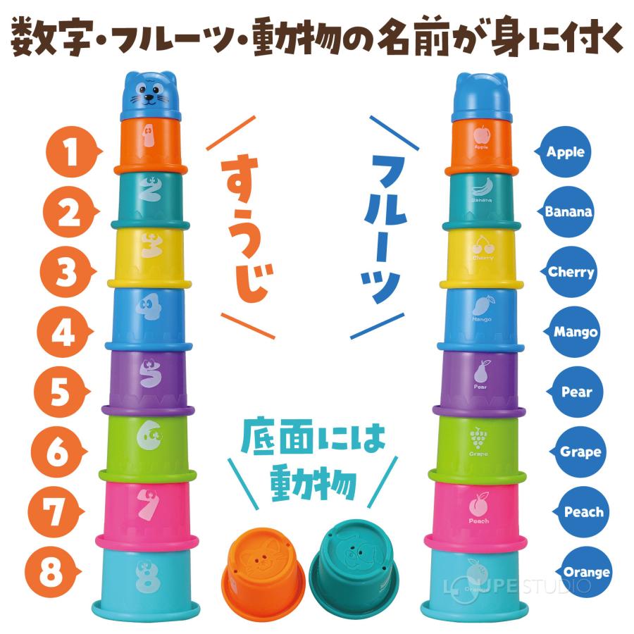 積み木 パズル おもちゃ 知育玩具 幼児 子供 つみつみバケツ ネコ す
