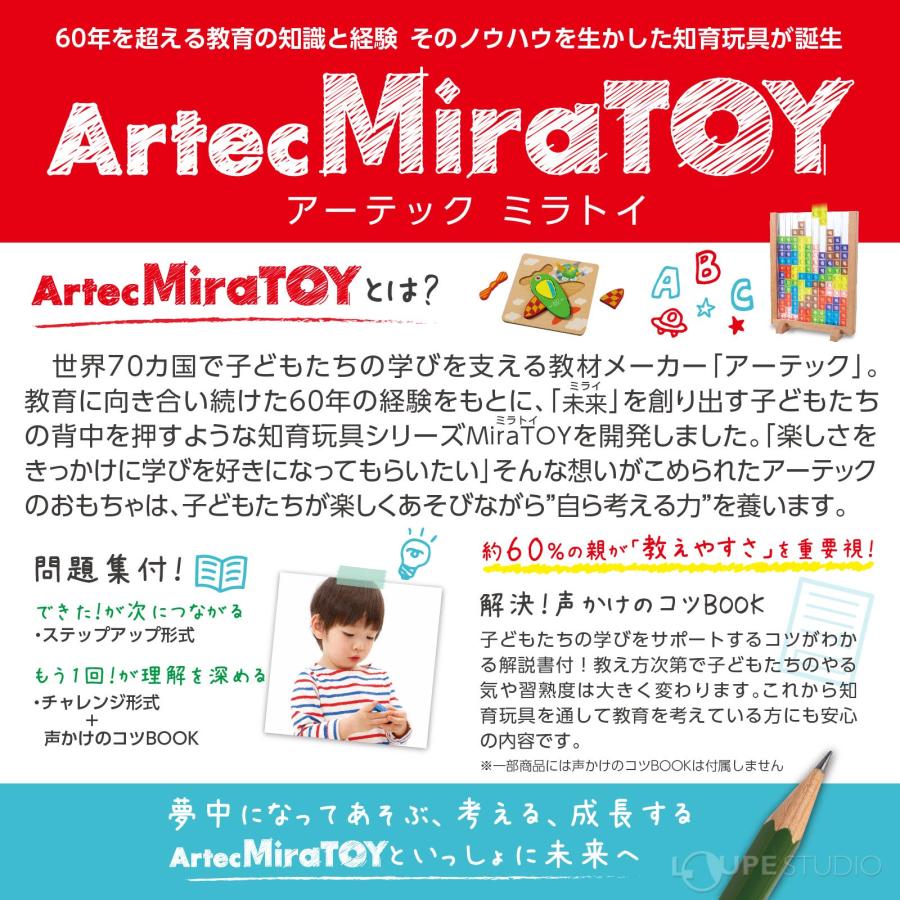 Artec MiraTOY 木製タングラムパズル 知育玩具 3歳 4歳 非認知