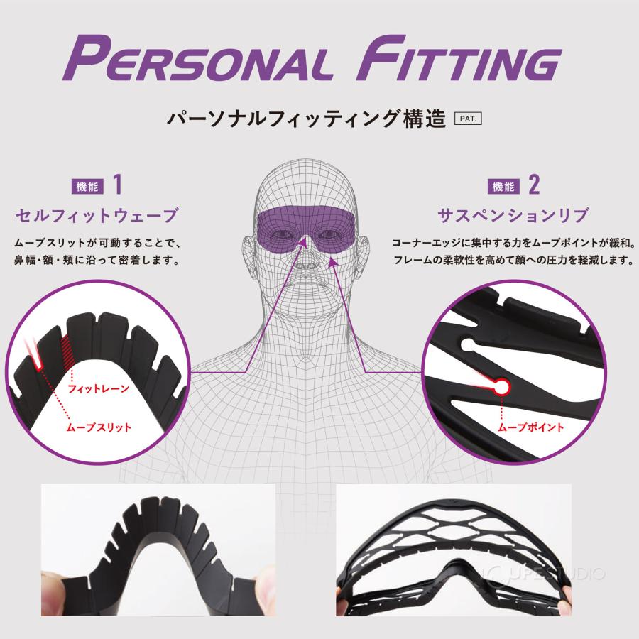 ゴーグル アックス 眼鏡対応 ダブルレンズ 曇り止め AX800-WCM スカイ