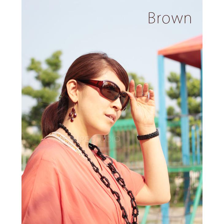 偏光サングラス UVカット PY-10 レディース 女性用 大型レンズ