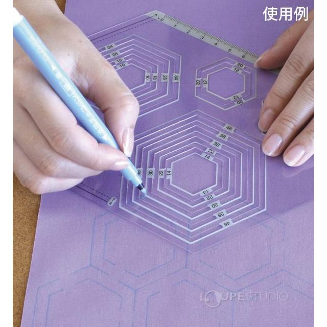 ピーステンプレート 六角形 57995 クロバー 手芸用品 パッチワーク