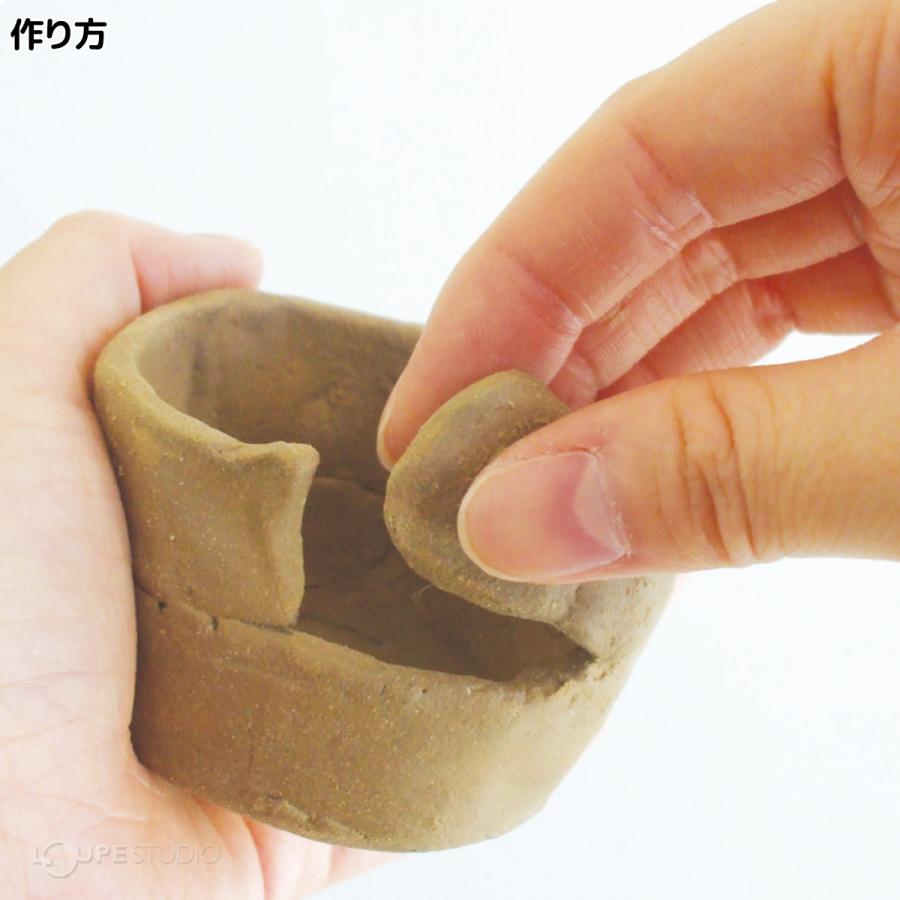 陶器 手作り キット 湯呑 お茶碗 コップ 鉢 植物 粘土 鉢 受け皿 箸置き オーブンで作る 簡単陶芸 工作 高学年 敬老の日 プレゼント 孫 マ|loupe|03