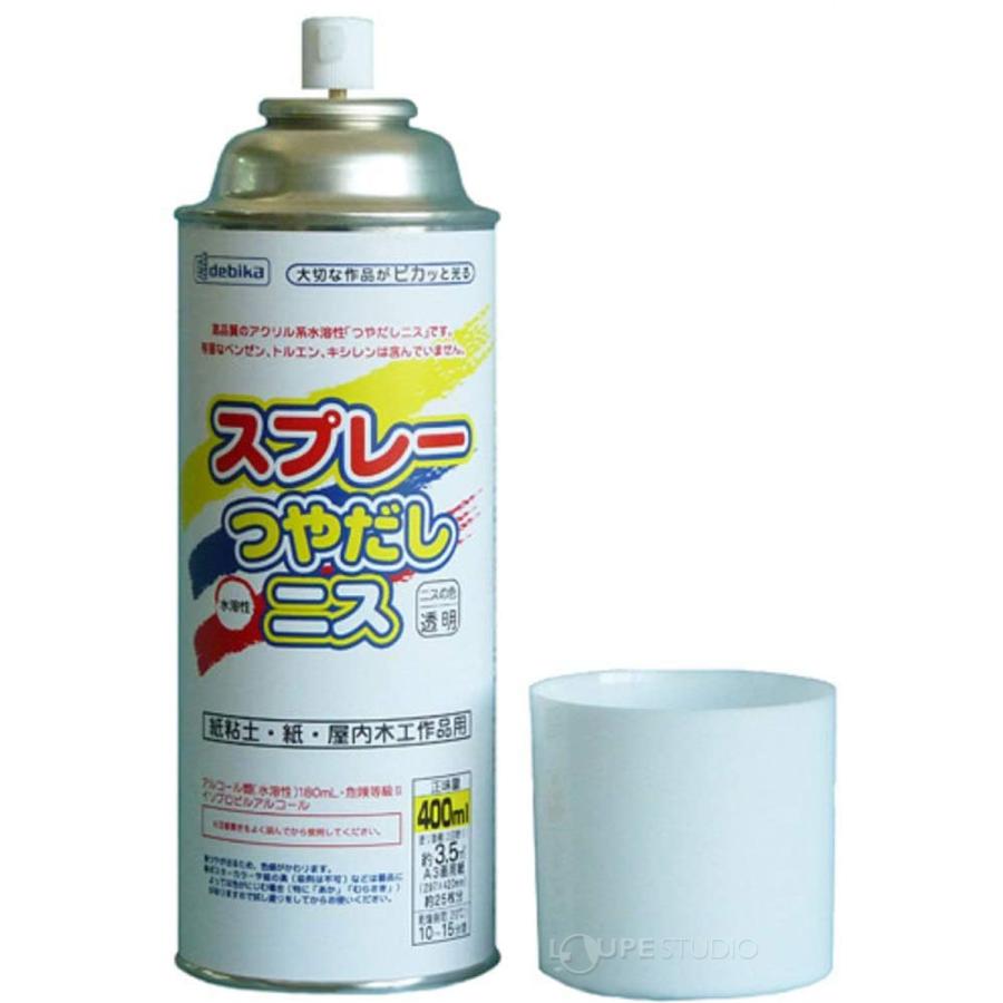 ニス スプレー 紙粘土 ねんど 屋内木工作品用 つやだしニス