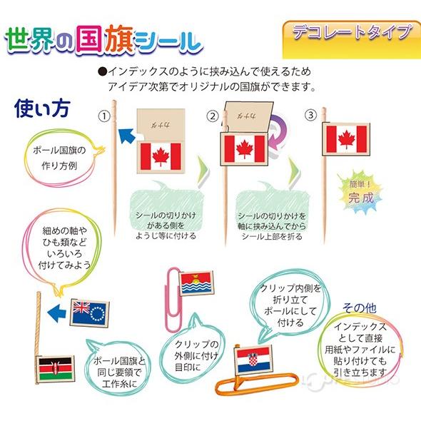 国旗一覧 国旗シール 世界 カ国 ベーシックタイプ 日本製
