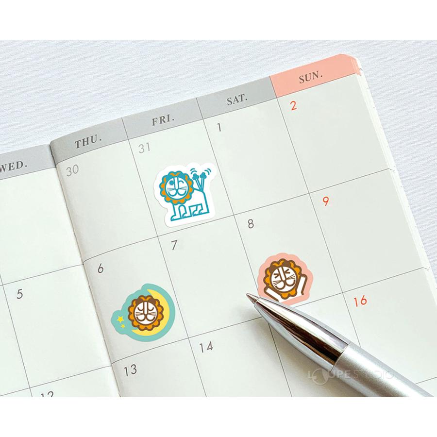 らいおん シールA Ｂ よいこのおどうばこのキャラシール かわいい 文具 文房具 子供 こども 手帳 スケジュール帳 手紙 ラッピング デコ 大人 可 |  | 03