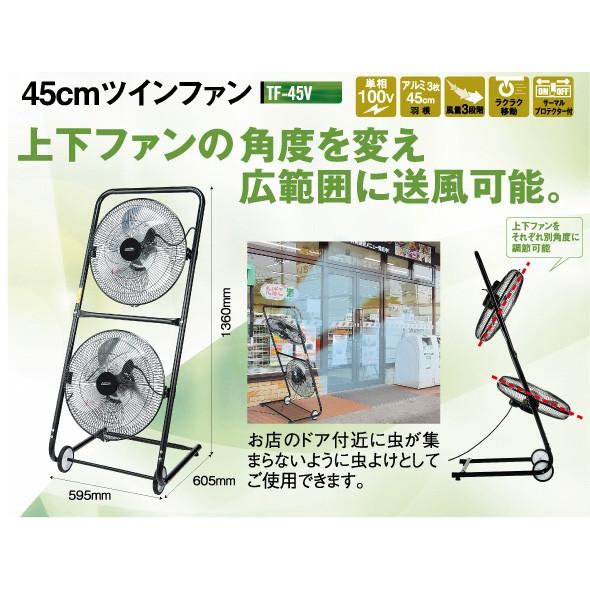 45cmツインファン TF-45V NAKATOMI ナカトミ 業務用 工業用 乾燥 送風 