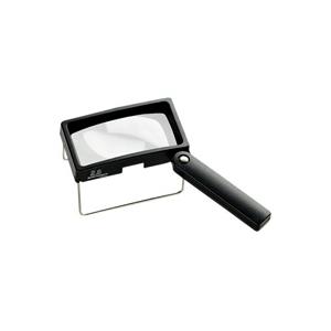 虫眼鏡 卓上置き型ハンドスタンドルーペ 2.6倍 50×100mm 2036 ルーペ