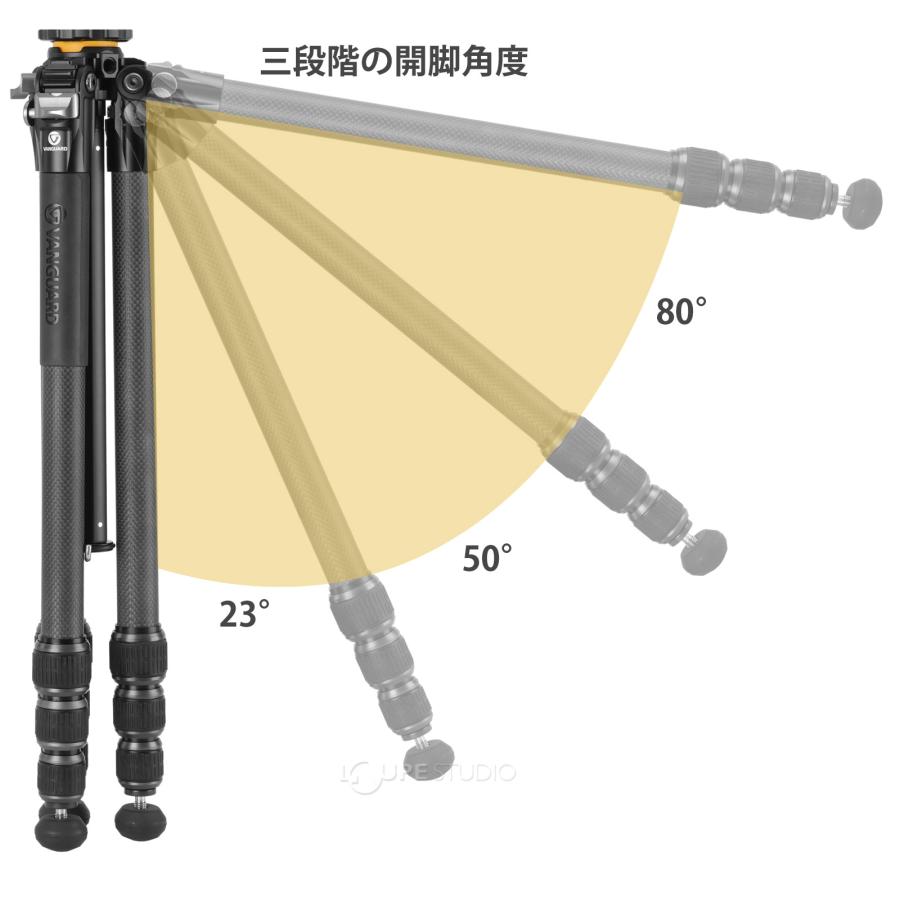 三脚 一眼レフ ミラーレス VEO 5 264CB160S 自由雲台VEO BH-160S付属 フルサイズ 26脚径 コンパクト収納 バンガード VAの画像