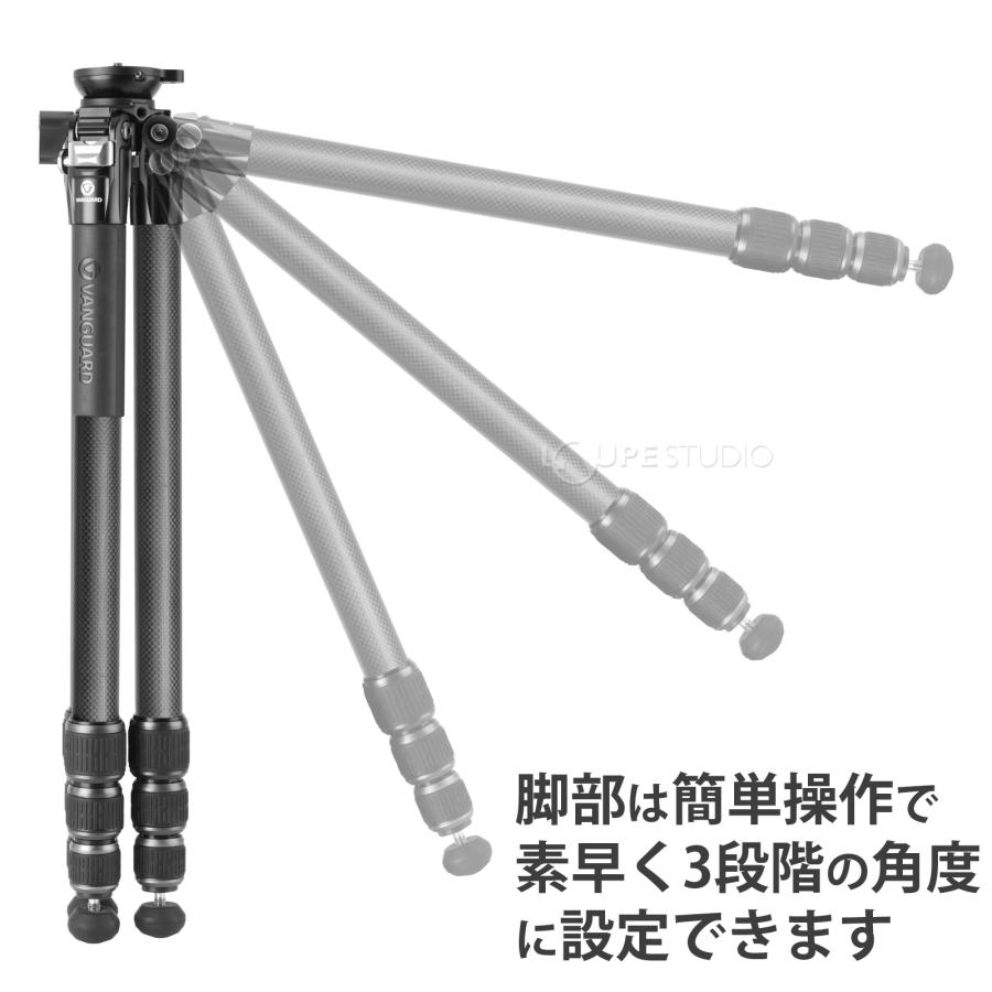 三脚 一眼レフ ミラーレス ALTA PRO 3VL 264CT 26脚径三脚 雲台なしモデル プロ仕様のビデオ三脚 バンガード VANGUARDの画像