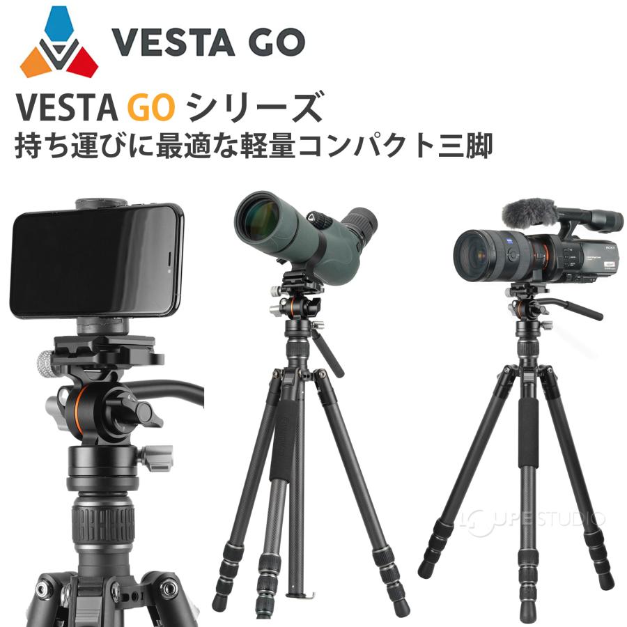 三脚 一眼レフ ミラーレス VESTA GO 264CV12 26脚径三脚 ビデオ雲台VEO