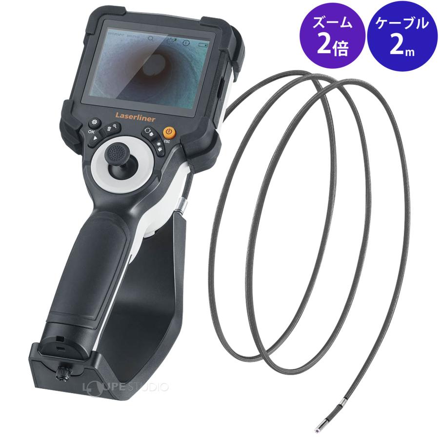 先端可動式 工業用内視鏡 ビデオインスペクター 3DL 直径6mm 長さ2m 防水 耐油 カメラ ファイバースコープの画像