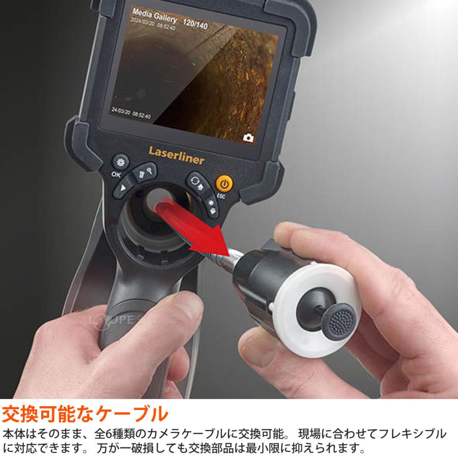 工業用内視鏡 ビデオインスペクター STD 直径7.9mm 長さ1.5m 防水 耐油 カメラ ファイバースコープの画像