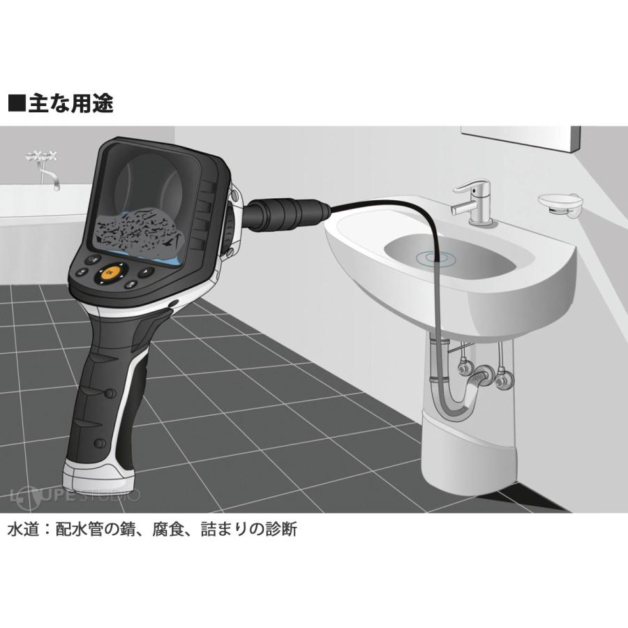 工業用内視鏡 ビデオフレックスG4XXL カメラ ファイバースコープ パイプ 配管 配水管 空調設備 撮影 保存 転送の画像
