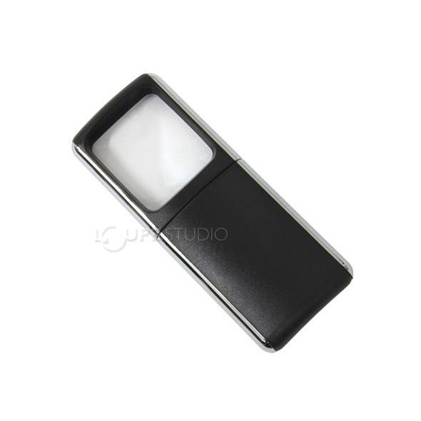 LEDライト付き ポケット ルーペ 手持ち 2.8倍 携帯 おしゃれ虫眼鏡