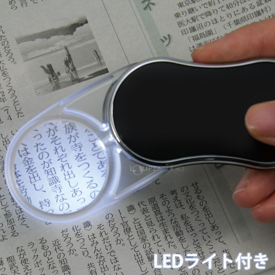 池田レンズ工業 ルーペ LEDライト 付き スイングルーペ 3.5倍 35mm