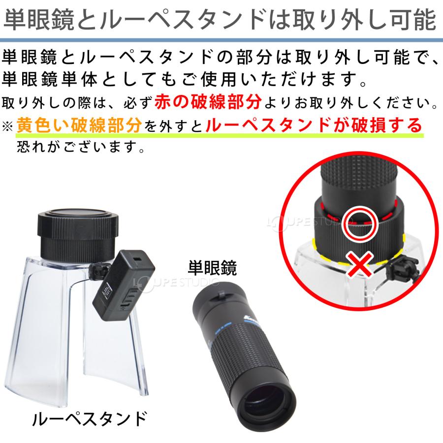 LEDライト付き マイクロスコープ KMS-820NLS 25倍 小型顕微鏡 スマホ撮影セット ギャラリースコープ KMS-820N LEDライト付の画像