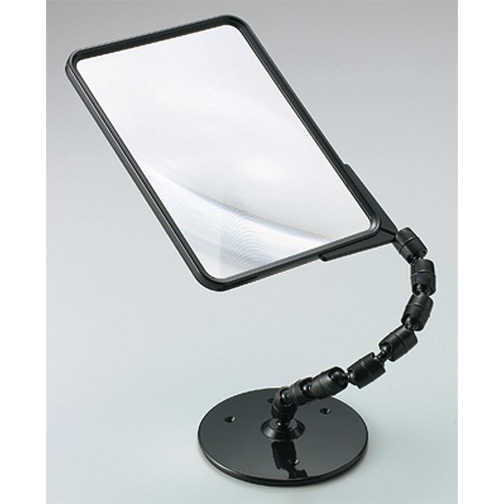 スタンドルーペ 老眼 グースネックルーペ 1.8倍 140×193mm 読書用