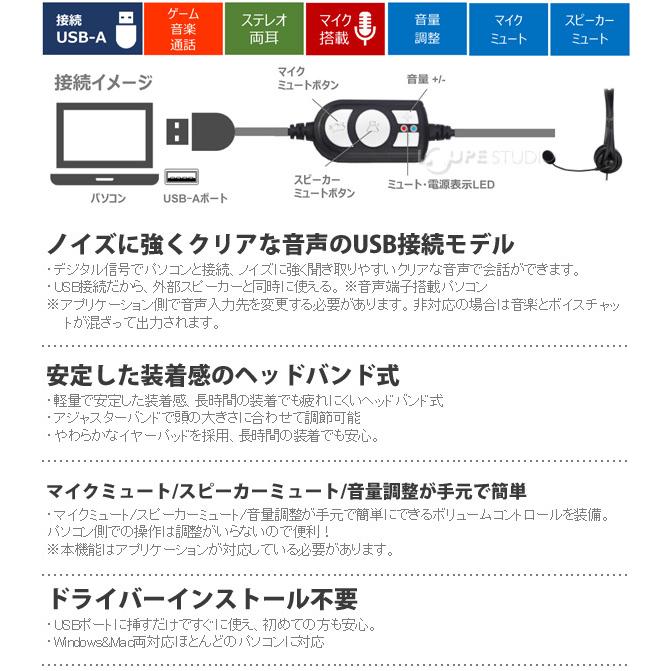 ヘッドホン マイク付き 有線ヘッドセット USB TypeーAプラグ PC テレワーク オンイヤータイプ ボリュームコントローラー 在宅勤務 SH70｜loupe｜12